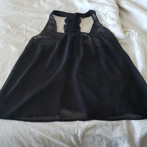 Black Sheer Top